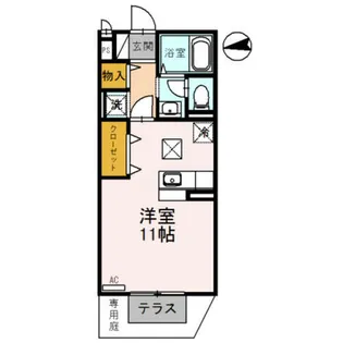 アムール西桂 A棟【1階】の間取り