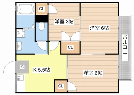 鈴蘭ハイツB棟【209号室】の間取り