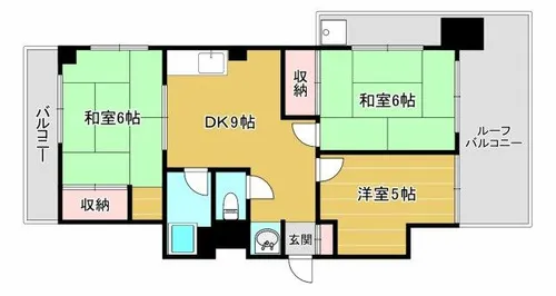 大宅マンション【4階】の間取り