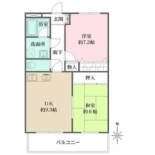 芦屋ライフ【203号室】の間取り