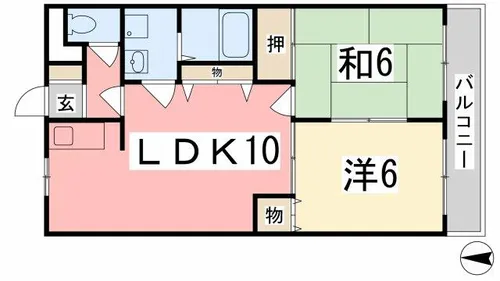 ピア・ルミナス 2番館【201号室】の間取り