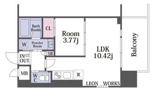 プレジオ弁天町【10階】の間取り