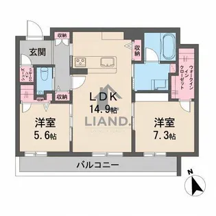 プレミアス赤坂けやき通り【A0301号室】の間取り