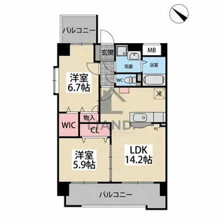 Bonheur Casa【301号室】の間取り