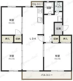 郡山団地A【5階】の間取り