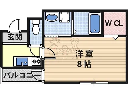 アッシュメゾン阿倍野【2階】の間取り