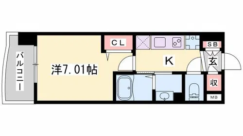 Luxe姫路【1412号室】の間取り
