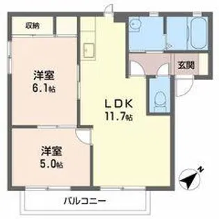 友フラット【2階】の間取り