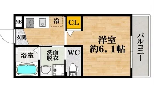 エム・ステージ勝山Ⅱ【3階】の間取り