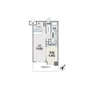 S-FORT筑紫通り【6階】の間取り