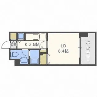 レジディア北三条【5階】の間取り