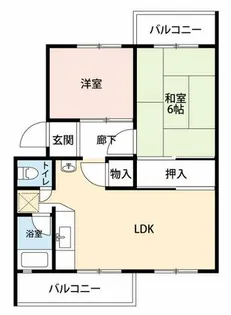 公社賃貸SMALIO 柱本【19-506号室】の間取り