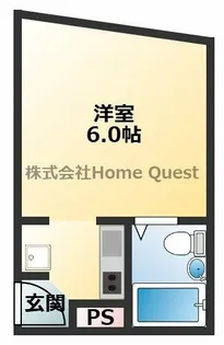 グローバル八戸ノ里Ⅱ【2階】の間取り