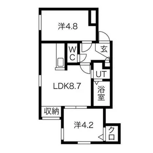 MEDIO ANDES【1階】の間取り