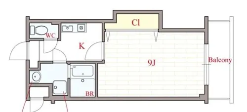 クラビス上町台【5階】の間取り
