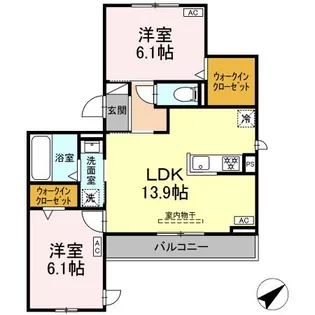 D-avance柱Ⅱ【3階】の間取り
