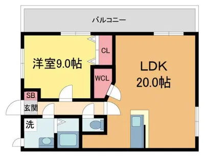 エフコート甲陽園東山【A102号室】の間取り