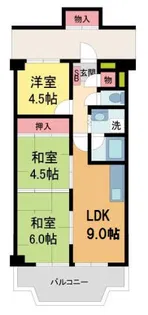 グリーンハイツ向陽 3号棟【86号室】の間取り
