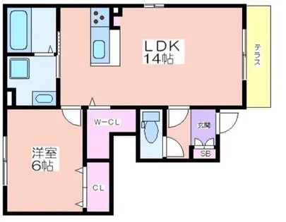 ハイツK【1階】の間取り