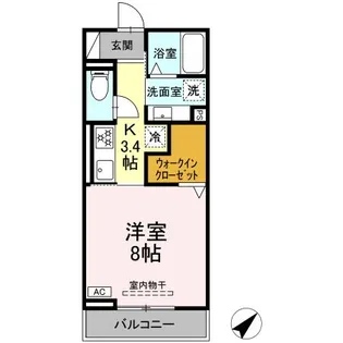 AXIS(C棟)【2階】の間取り