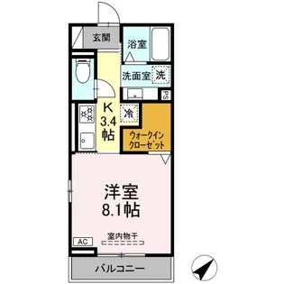 AXIS(C棟)【2階】の間取り