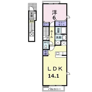 カルムプロムナード【2階】の間取り