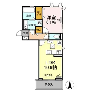コンフォール西小鷹野Ⅲ【1階】の間取り