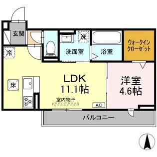 コンフォート椛【1階】の間取り