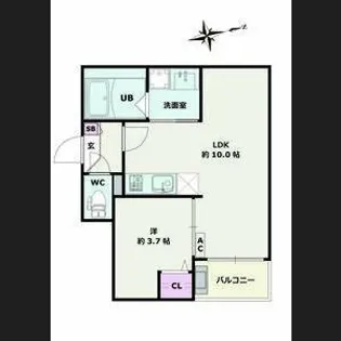 Jack funamachi Ⅱ【2階】の間取り