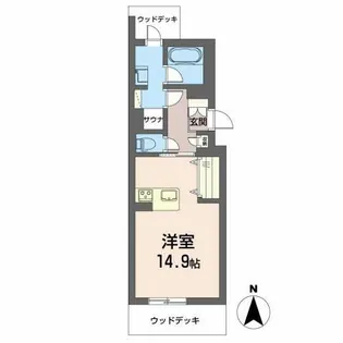 アルフラット大国【1階】の間取り