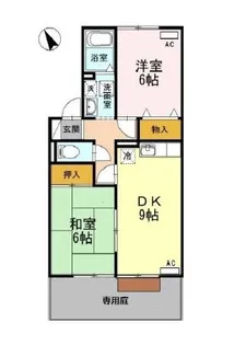 ウエストコート川崎【1階】の間取り