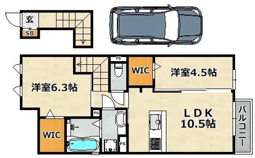 ピアチェ鈴蘭【2階】の間取り