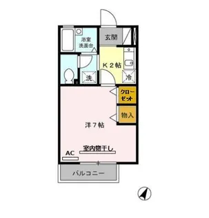 愛知県豊橋市下地町字宮腰【アパート】の間取り