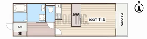 AG MEGA たつの【201号室】の間取り