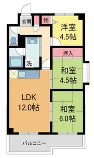 メービウス仁川【1階】の間取り