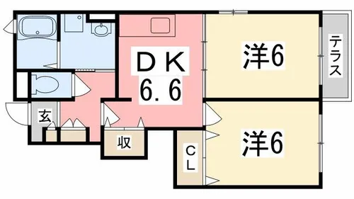 リバーサイドパレス松陽Ⅲ【1階】の間取り