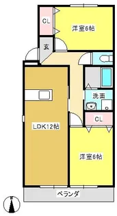ウイング壱番街【2階】の間取り