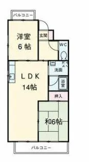 シャトーレ滝ノ水【3A号室】の間取り