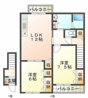 アムール【2階】の間取り