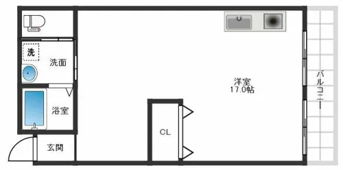 フォレスト山崎(FOREST山崎)【108号室】の間取り