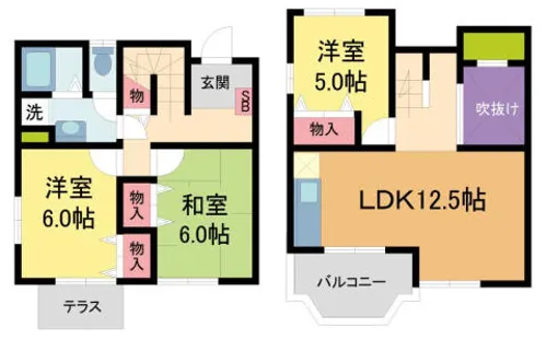 ツインコート【1階】の間取り