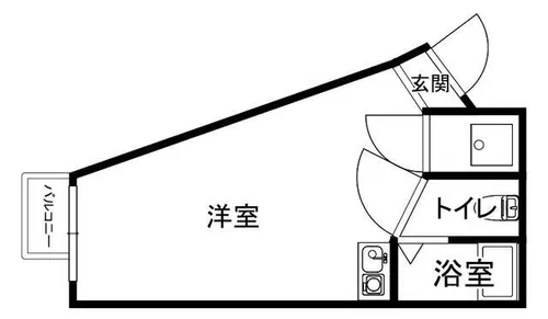 ベルフラワー岡町【1階】の間取り