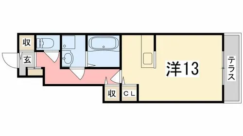 シュロスしらさぎ【106号室】の間取り