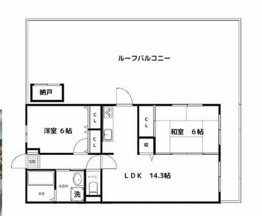 ディーズコート【505号室】の間取り