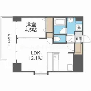 スプランディッド阿倍野【12階】の間取り