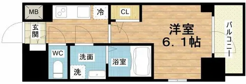 エスリード大阪リエート【9階】の間取り