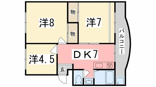 溝口ハイツ【B-4号室】の間取り
