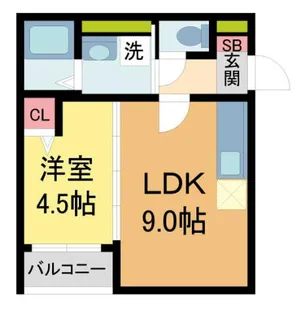 メゾンショコラW【2階】の間取り