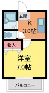 シードル甲東園【101号室】の間取り