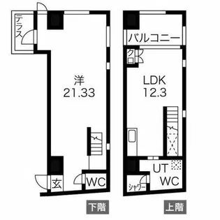 S-CREA御堂筋本町【3階】の間取り